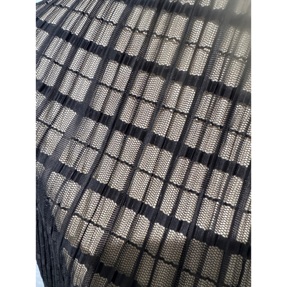 Women's Elana Kattan open front sheer lace mesh topper Cardigan, M, Black EUC - Picture 5 of 9